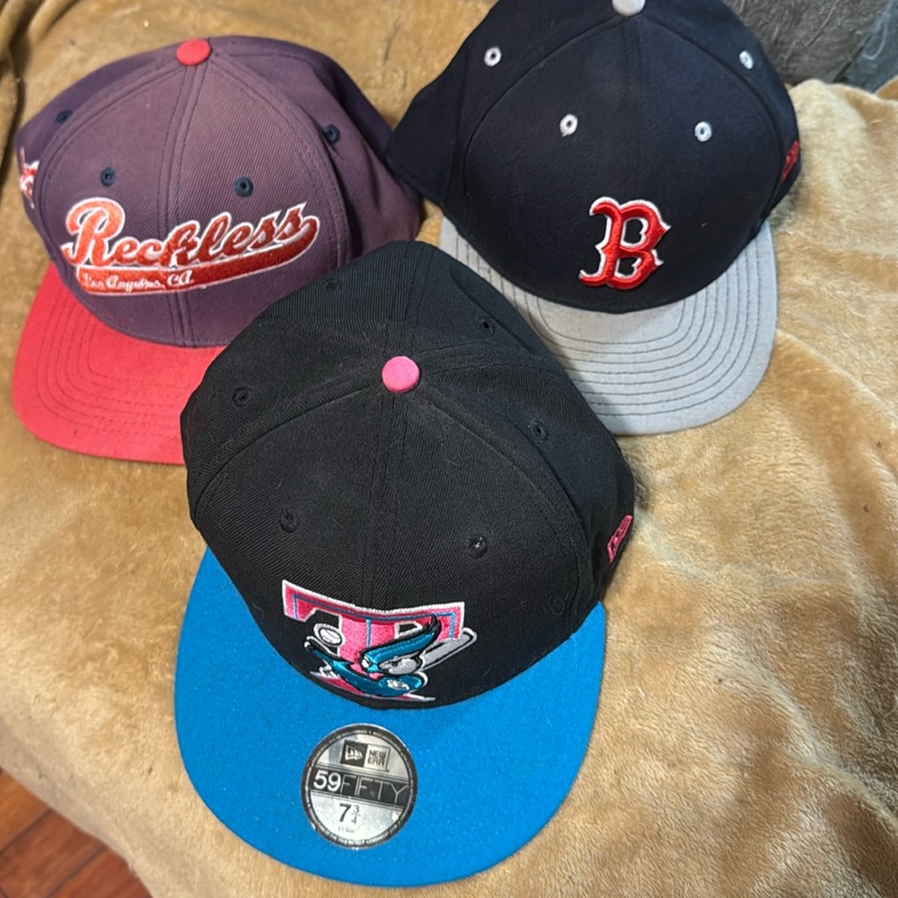 3 basketball hats